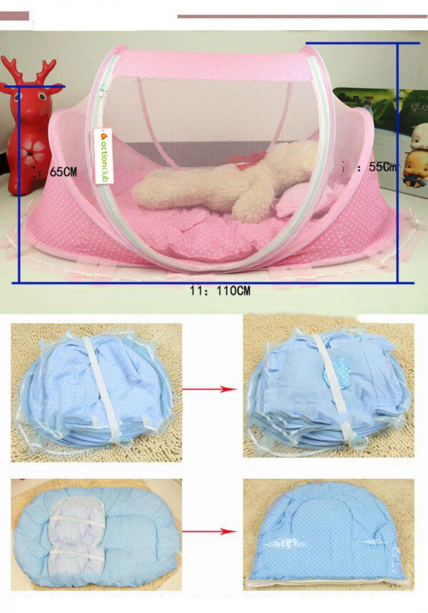 Foldable  Baby Bed Net With Pillow Net 2pieces - Image 5