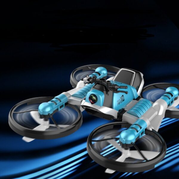 FPV RC Drone Motorcycle 2 in 1 Foldable Helicopter Camera 0.3MP - Image 3