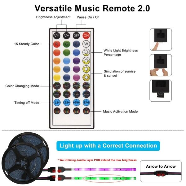 Bluetooth  Led Strip Lights 5050 RGB - Image 3