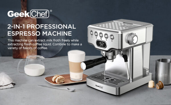 Geek Chef Espresso Machine, 20 Bar Espresso Machine With Milk Frothier - Image 10